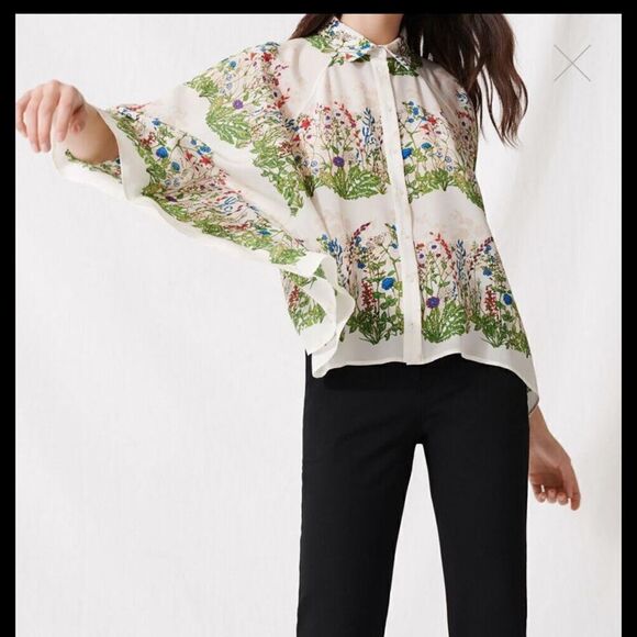 Maje
OVERSIZED FLORAL SHIRT - ecru / green - Picture 5 of 7